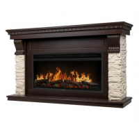 Каминокомплект: Очаг Electrolux EFP/P-4220LS, портал Мичиган 42/40/36 камень молочный, шпон темный дуб